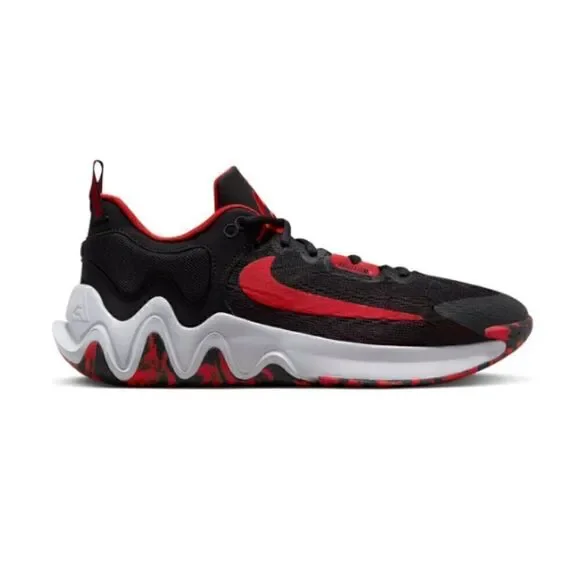 Nike Men's Basketball Three Quarters Tall, Black University Red Wolf Grey, 7.5 - Picture 6 of 7